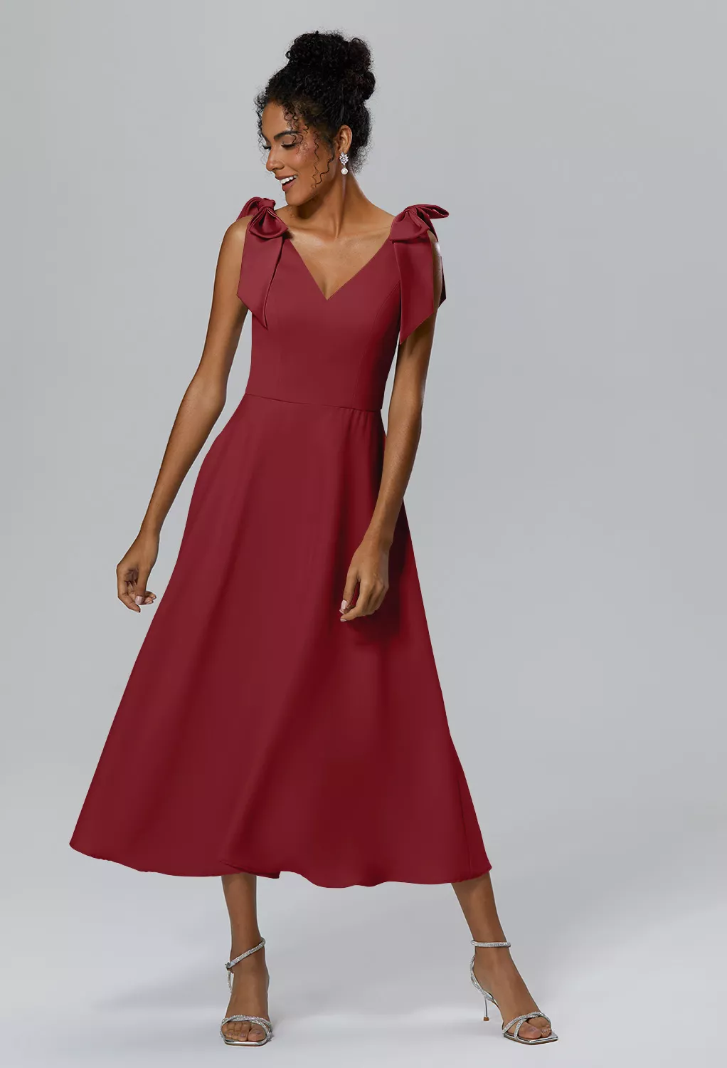 AW Verna Burgundy  Wedding Guest Dresses